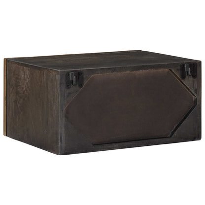 Håndlavet Natbord Kaffe 40 X 30 X 20 Cm Massivt Mangotræ - Billede 5