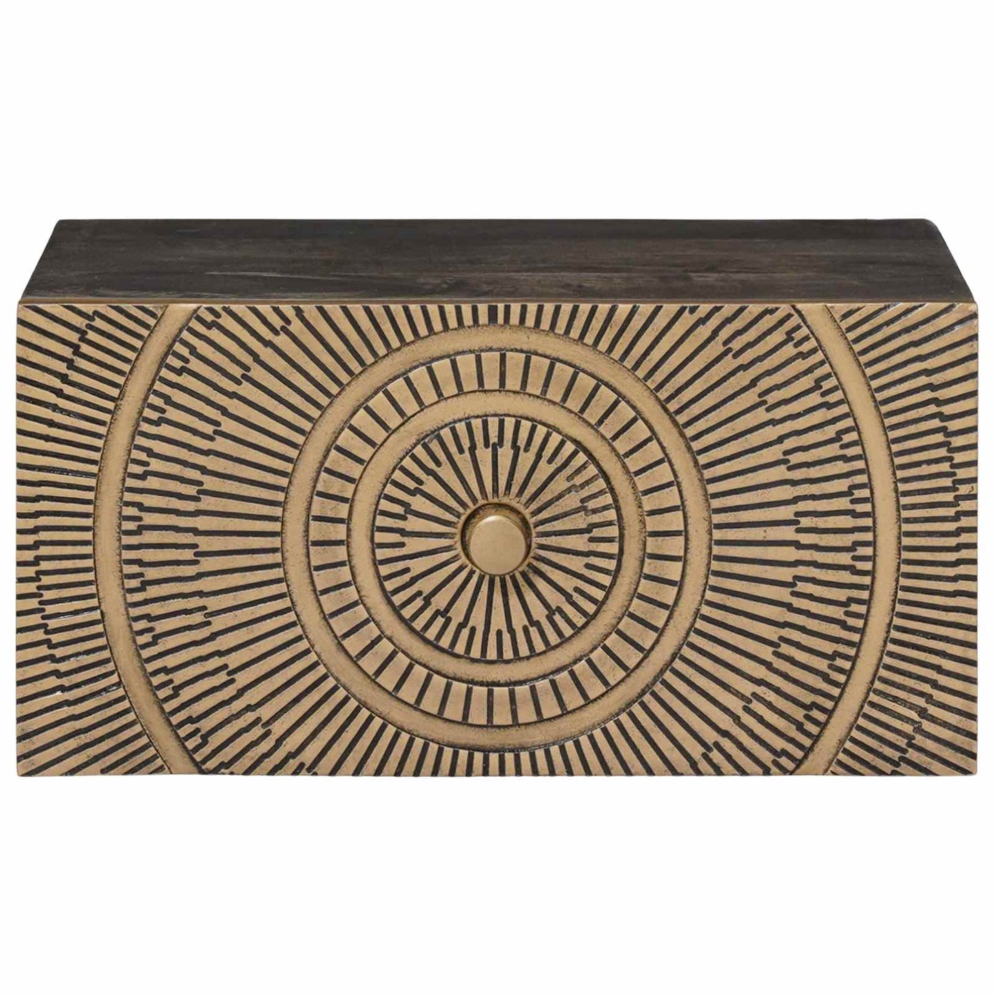 Håndlavet Natbord Kaffe 40 X 30 X 20 Cm Massivt Mangotræ - Billede 3