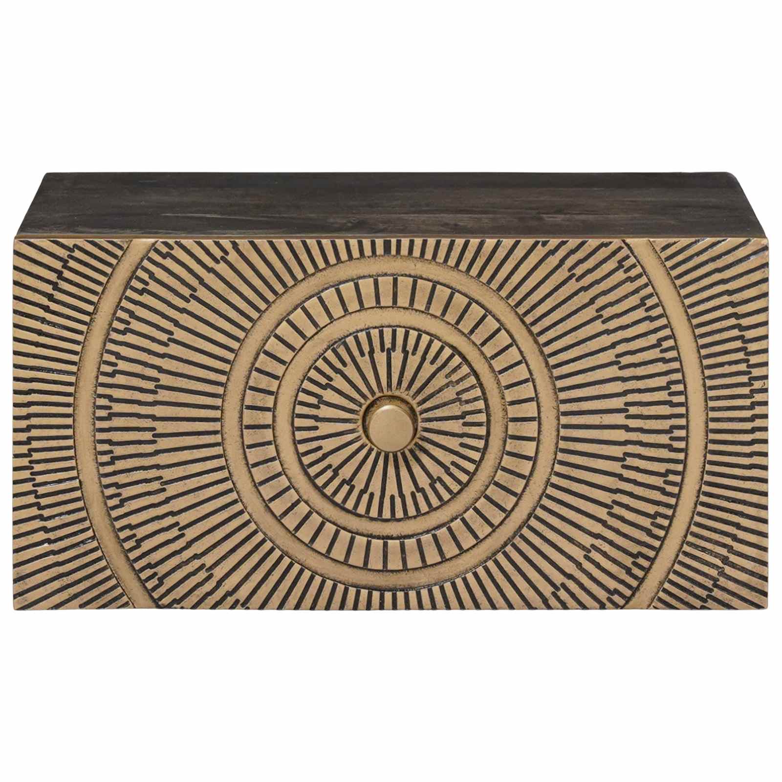 Håndlavet Natbord Kaffe 40 X 30 X 20 Cm Massivt Mangotræ - Billede 3