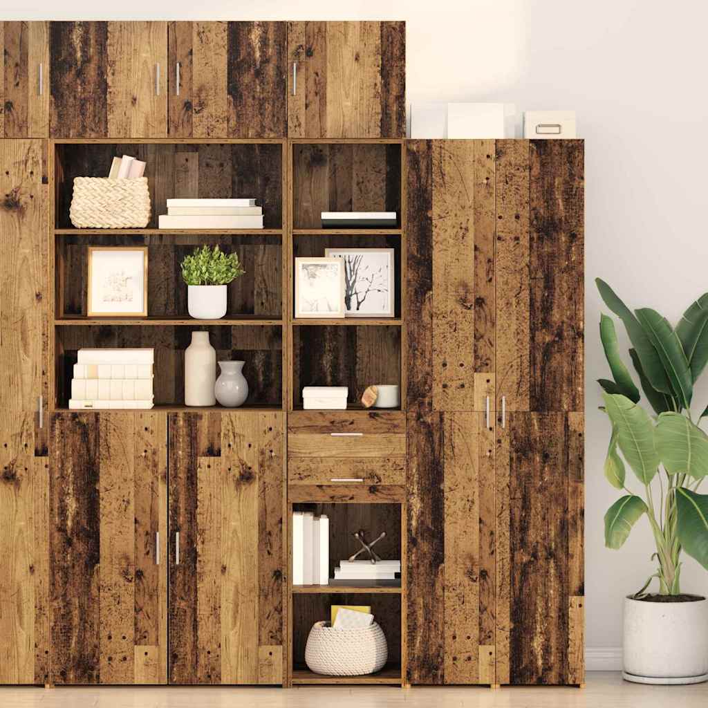 Highboard 40 X 42,5 X 185 Cm Konstrueret Træ - Hovedbillede