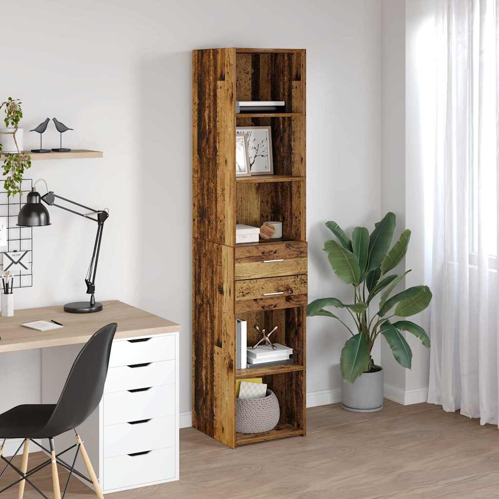 Highboard 40 X 42,5 X 185 Cm Konstrueret Træ - Billede 4
