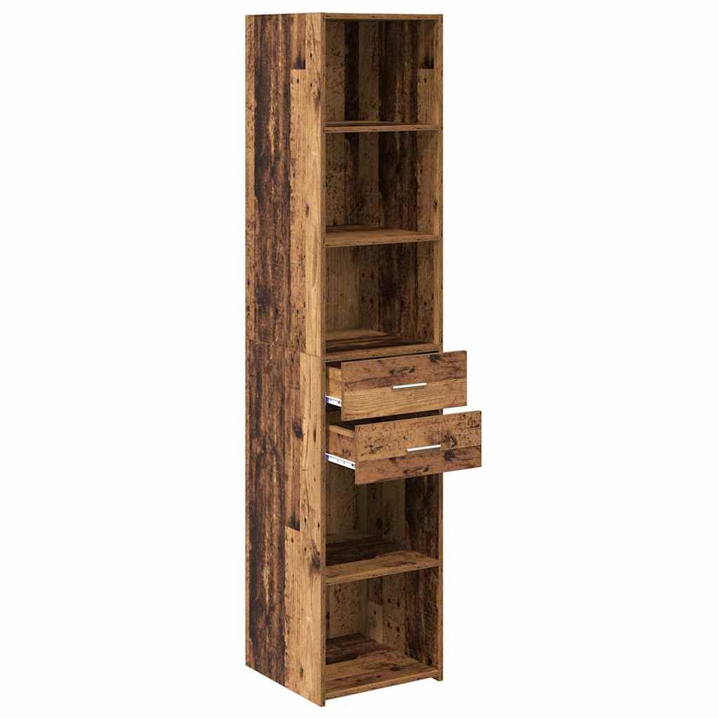 Highboard 40 X 42,5 X 185 Cm Konstrueret Træ - Billede 5