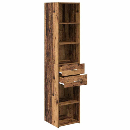 Highboard 40 X 42,5 X 185 Cm Konstrueret Træ - Billede 5