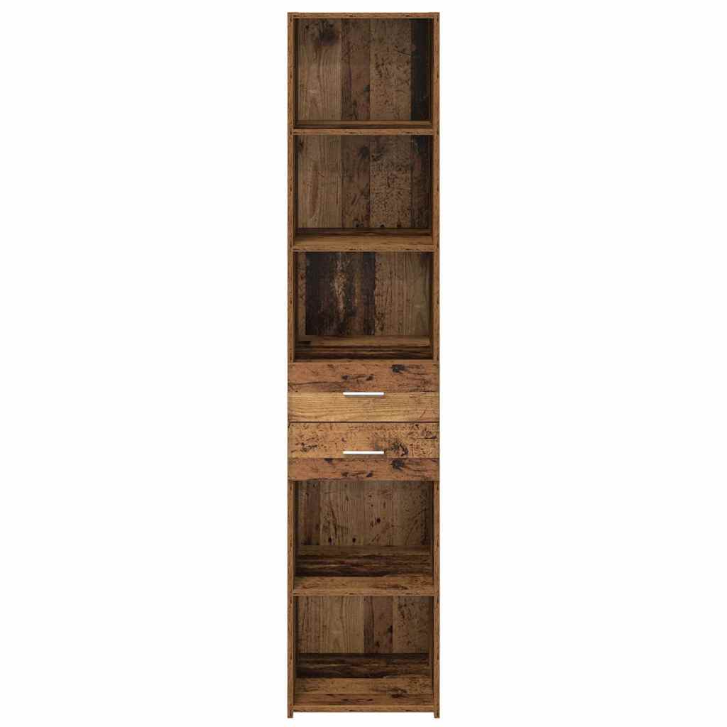 Highboard 40 X 42,5 X 185 Cm Konstrueret Træ - Billede 6
