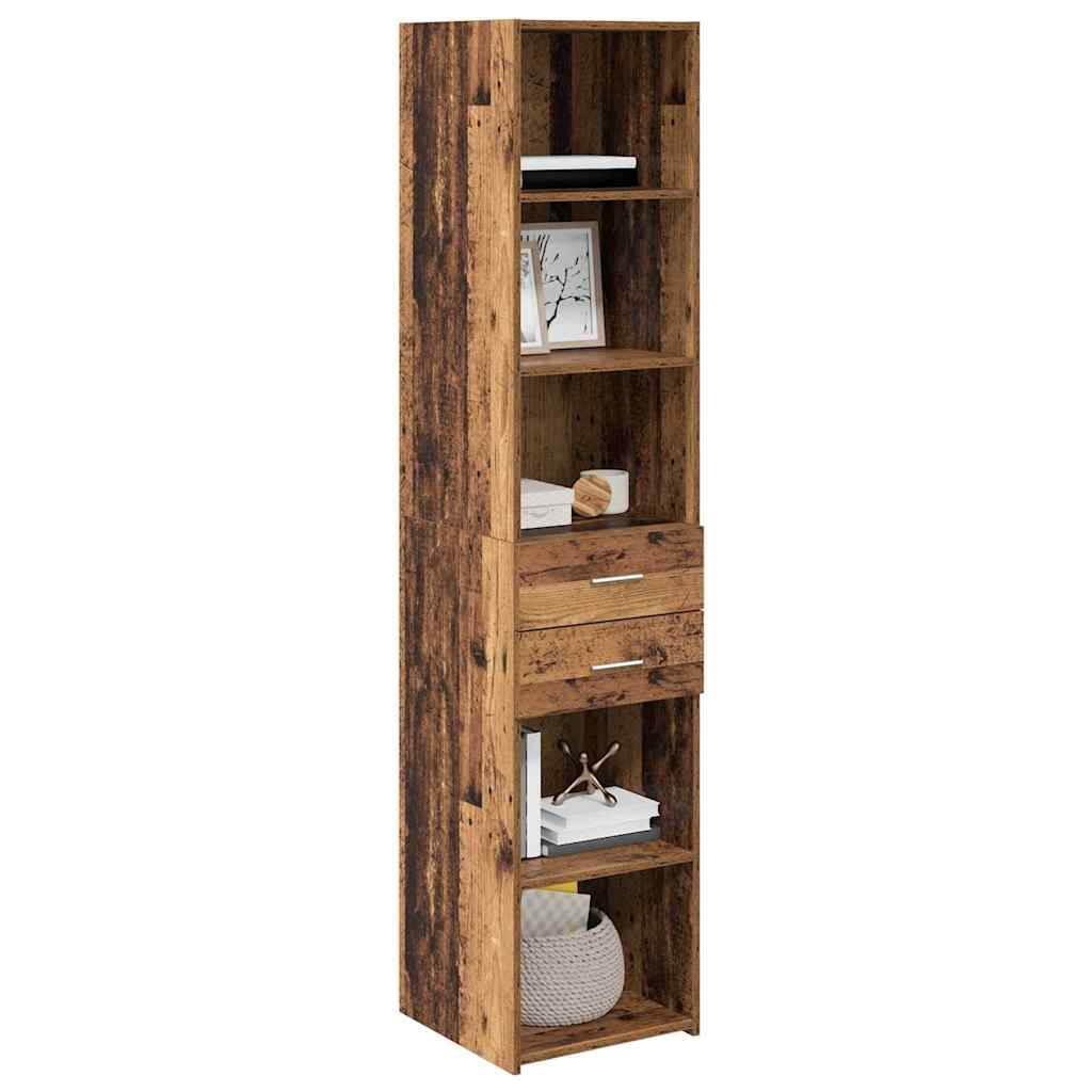 Highboard 40 X 42,5 X 185 Cm Konstrueret Træ - Billede 3