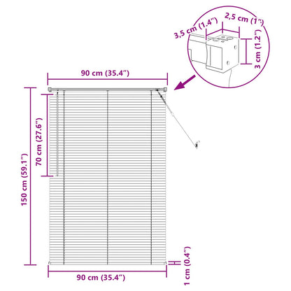Persienner Indstillelig 150 X 90 Cm Pvc - Billede 10
