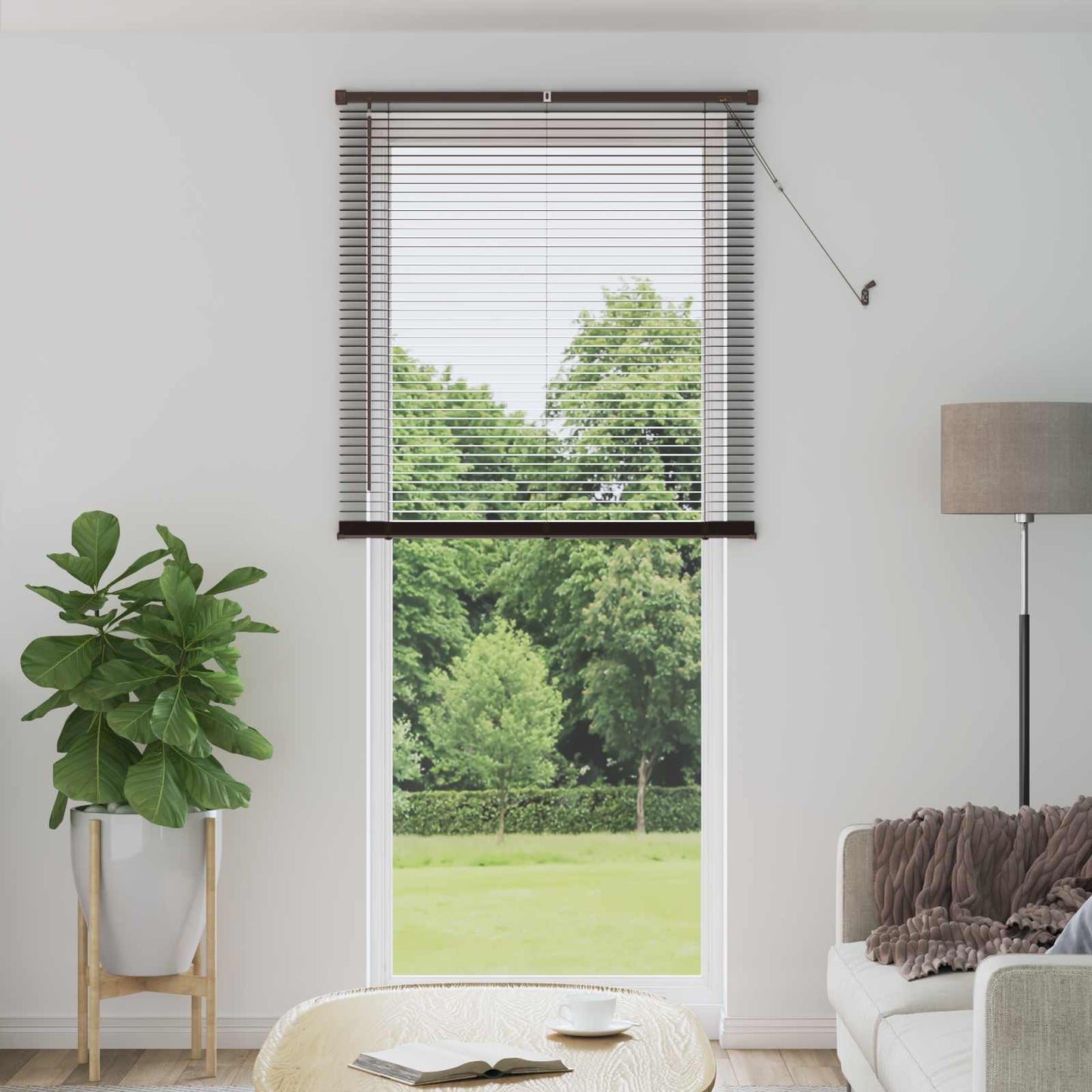 Persienner Indstillelig Mørk Med Mønster 213 X 90 Cm Pvc - Hovedbillede