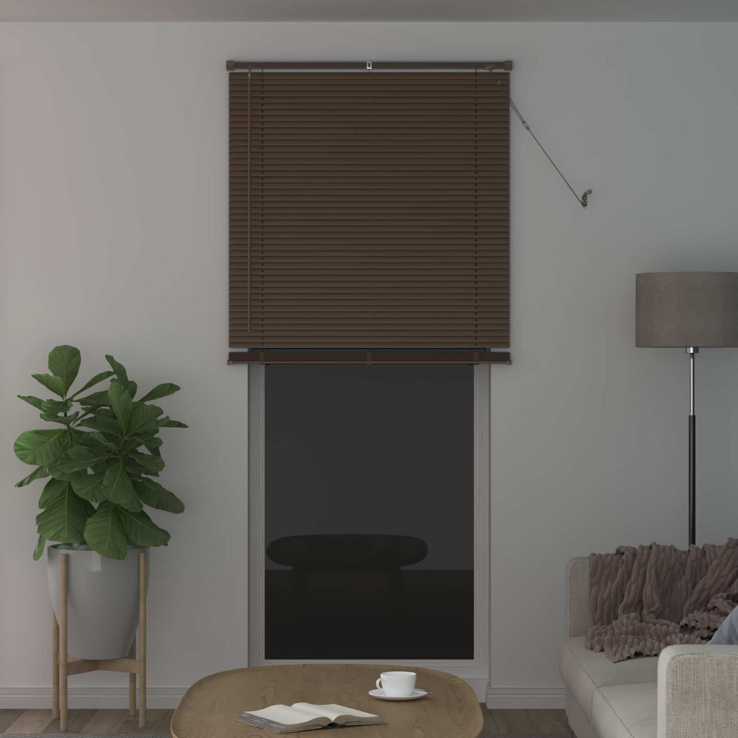 Persienner Indstillelig Mørk Med Mønster 213 X 100 Cm Pvc - Billede 3