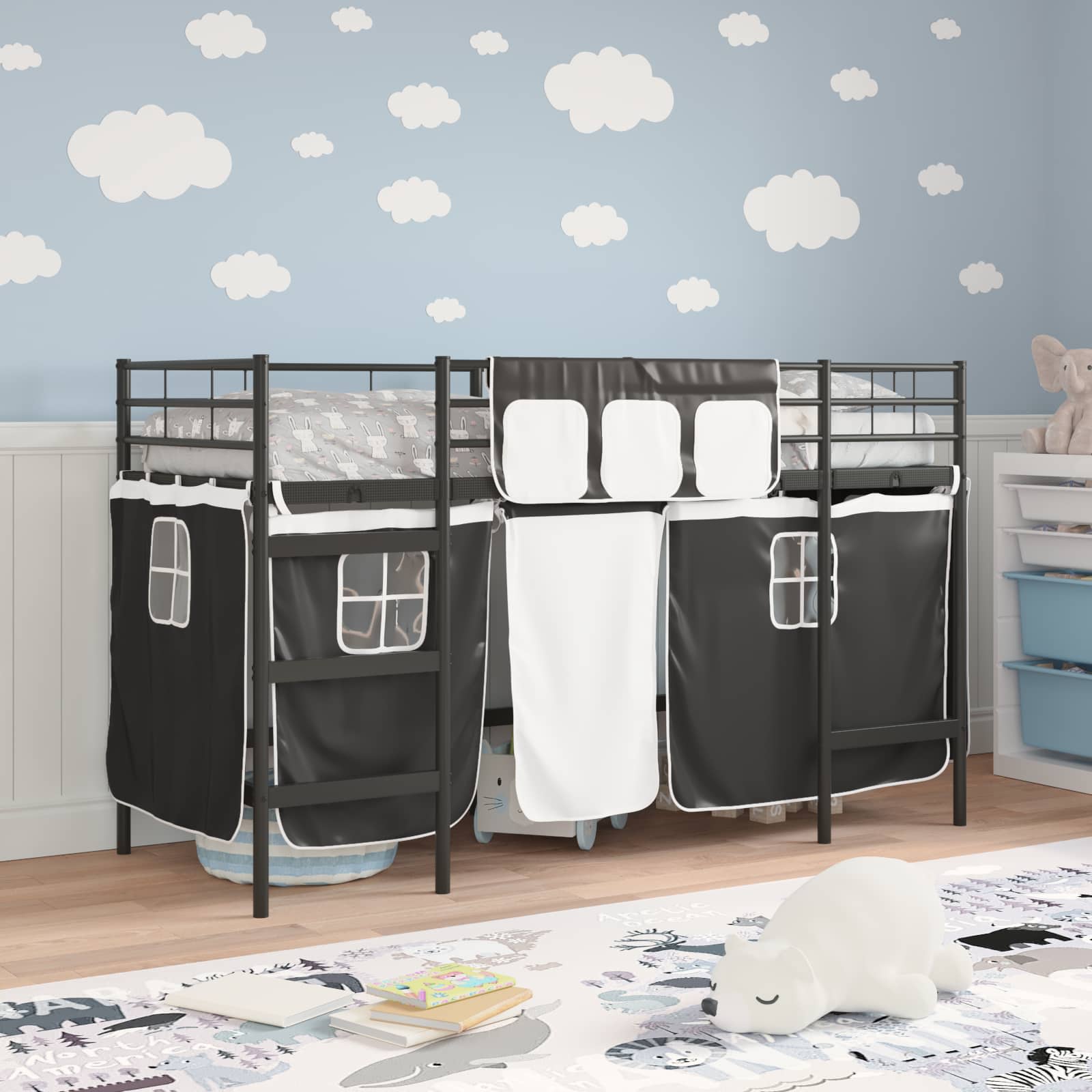 Kids'loftseng Med Gardiner - Billede 3