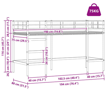 Kids'loftseng Med Gardiner - Billede 15