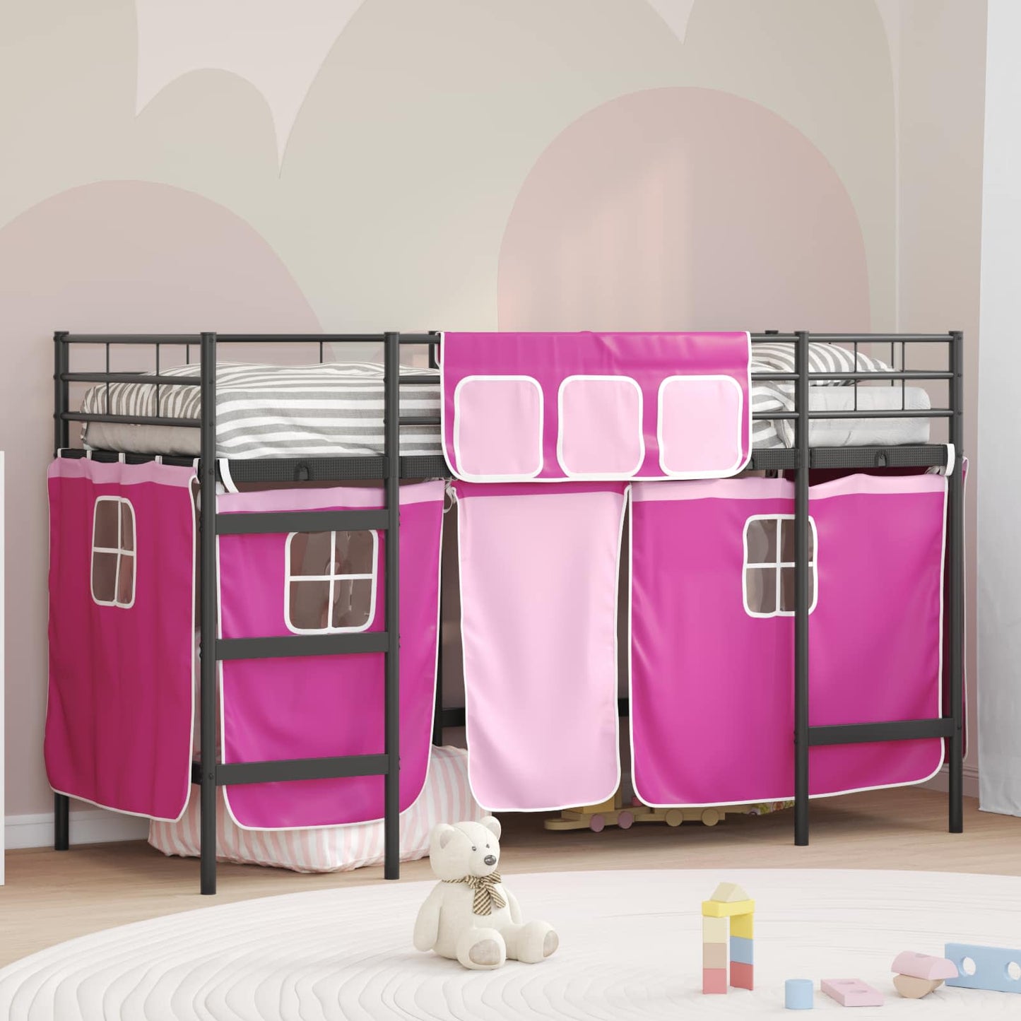 Kids'loftseng Med Gardiner - Variant 42020805