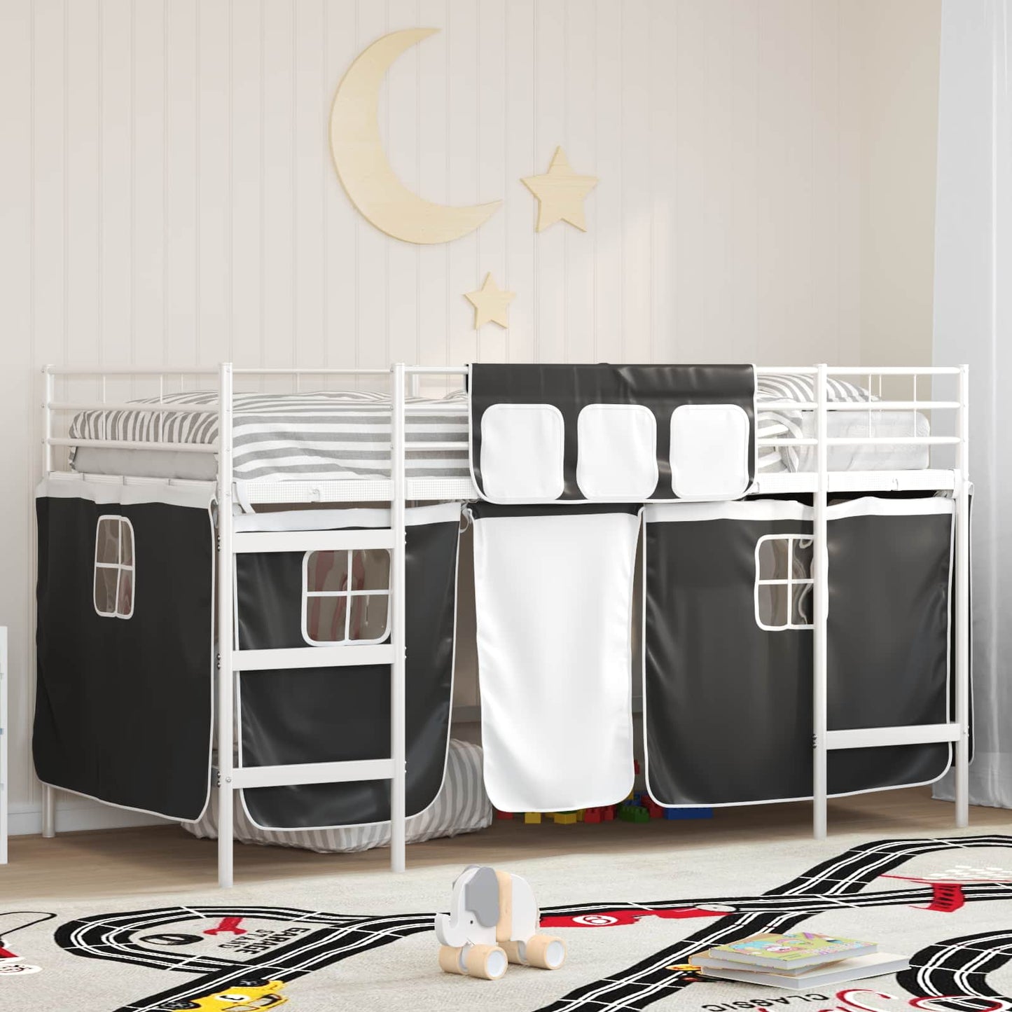 Kids'loftseng Med Gardiner - Variant 42020814