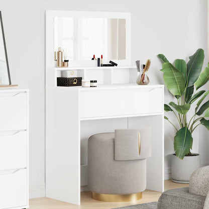 Soveværelsessminkeborde 80 X 39,6 X 135 Cm Konstrueret Træ - Hovedbillede