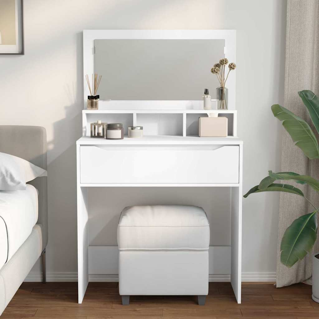 Soveværelsessminkeborde 80 X 39,6 X 135 Cm Konstrueret Træ - Billede 4