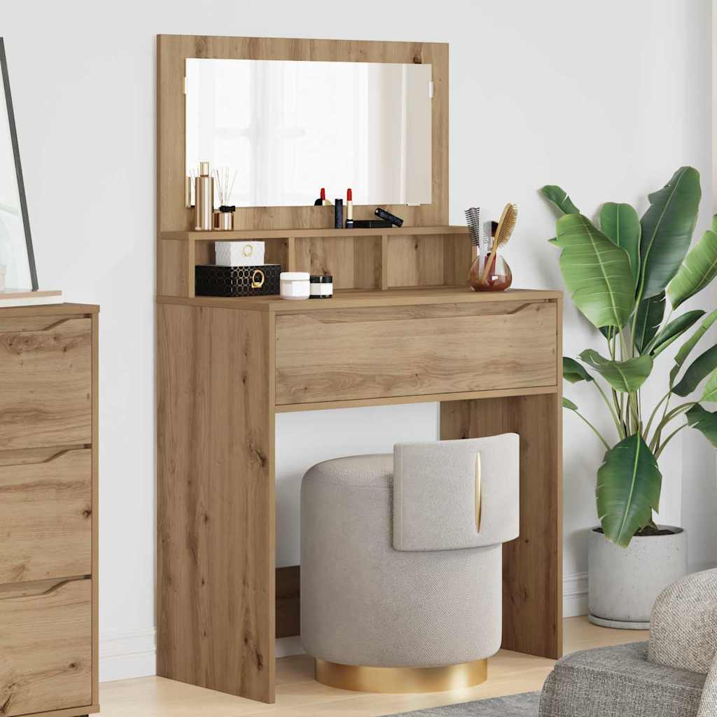 Soveværelsessminkeborde 80 X 39,6 X 135 Cm Konstrueret Træ