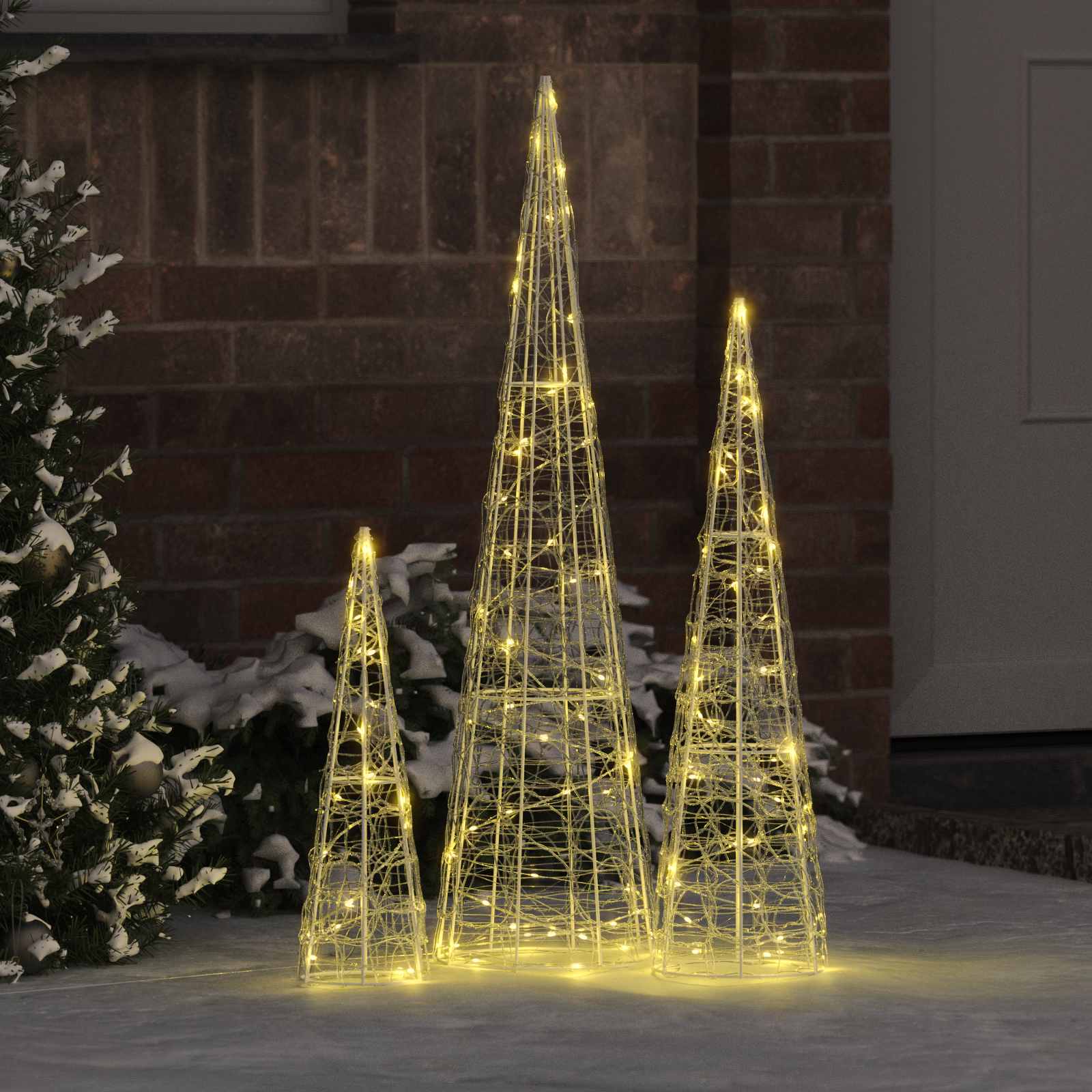 Juletræ Med 90 Led'er 3 Dele 20 X 20 X 80 Cm Akryl - Hovedbillede