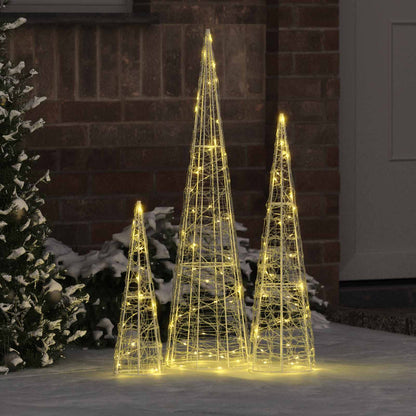 Juletræ Med 90 Led'er 3 Dele 20 X 20 X 80 Cm Akryl - Hovedbillede
