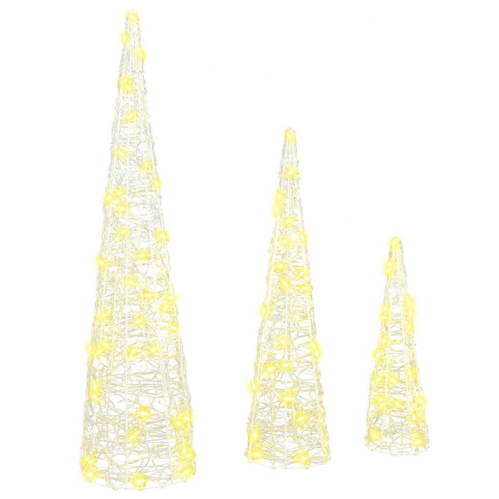 Juletræ Med 90 Led'er 3 Dele 20 X 20 X 80 Cm Akryl - Billede 2