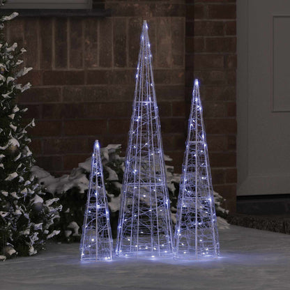 Juletræ Med 90 Led'er 3 Dele 20 X 20 X 80 Cm Akryl