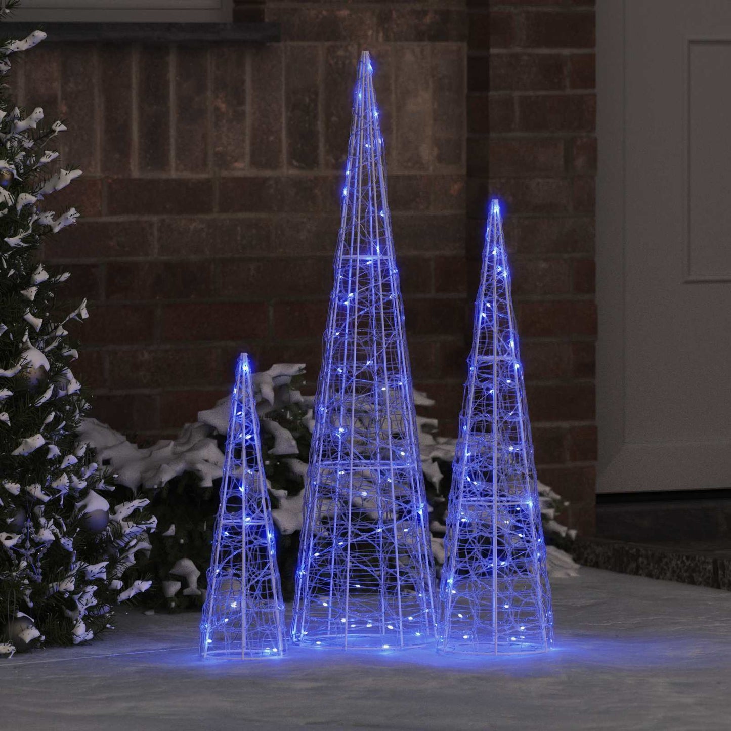 Juletræ Med 90 Led'er 3 Dele 20 X 20 X 80 Cm Akryl