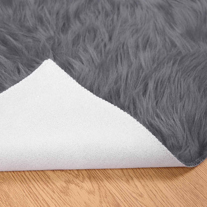 Fuskobbel Lammeskindstæppe Tafalla Antracit 80 X 150 Cm - Billede 6