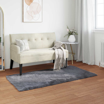 Fuskobbel Lammeskindstæppe Tafalla Antracit 80 X 150 Cm - Hovedbillede