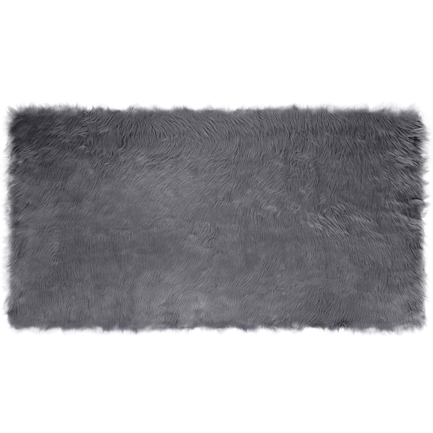 Fuskobbel Lammeskindstæppe Tafalla Antracit 80 X 150 Cm - Billede 2