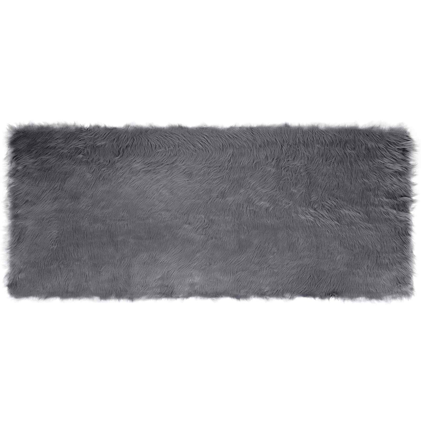 Fuskobbel Lammeskindstæppe Tafalla Antracit 100 X 200 Cm - Billede 2
