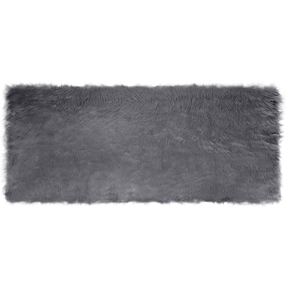Fuskobbel Lammeskindstæppe Tafalla Antracit 100 X 200 Cm - Billede 2