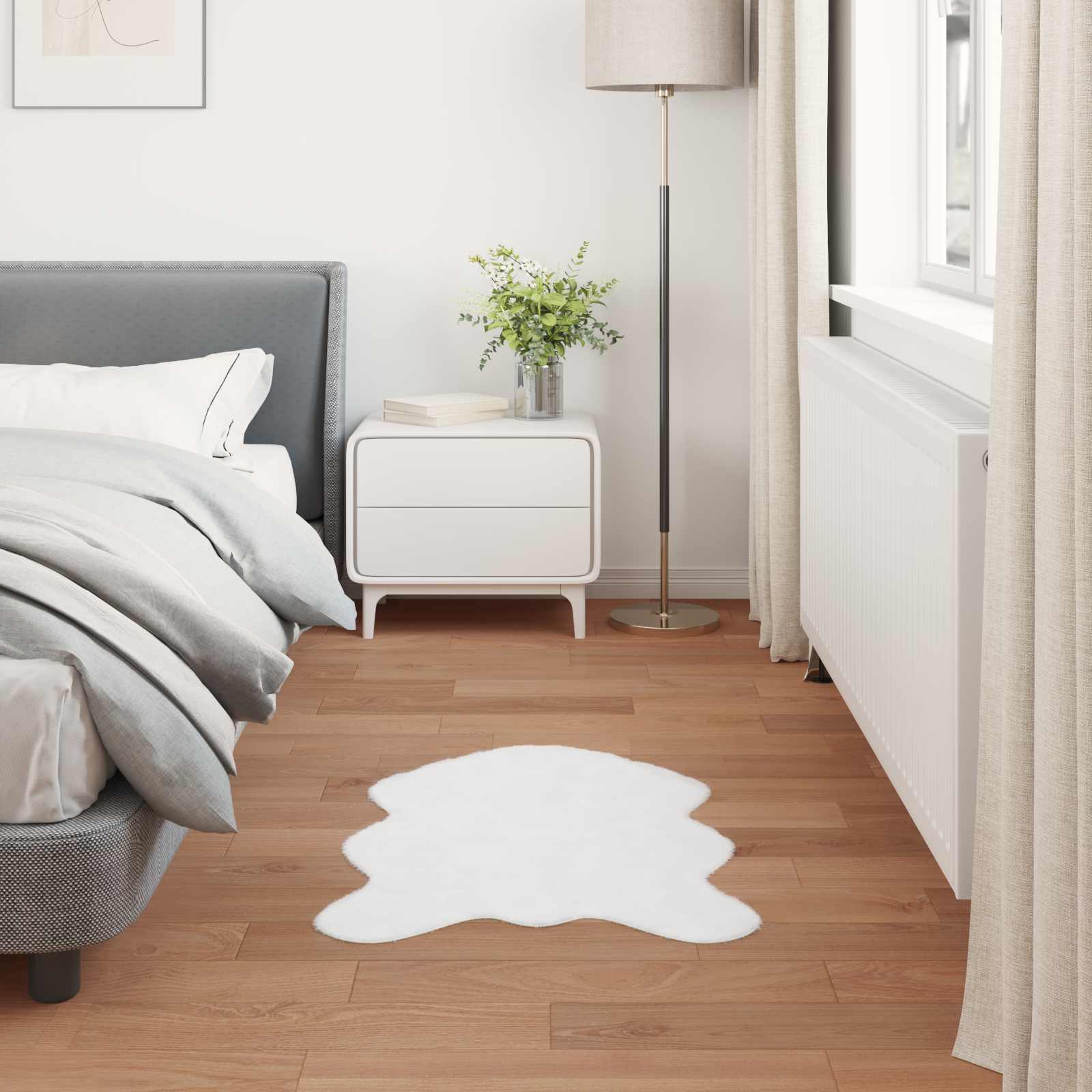 Skridsikker Faux Kanin Tæppe Olite 60 X 90 Cm Polyester - Billede 4