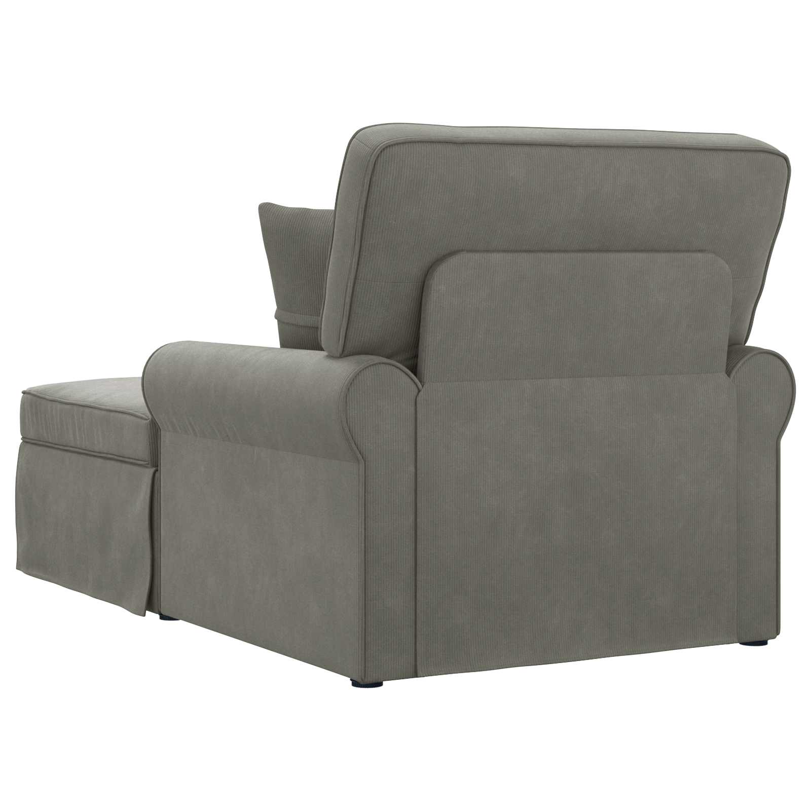 Chaise Lounge Med Volant Med Pude 3 Dele Velourstof - Billede 6