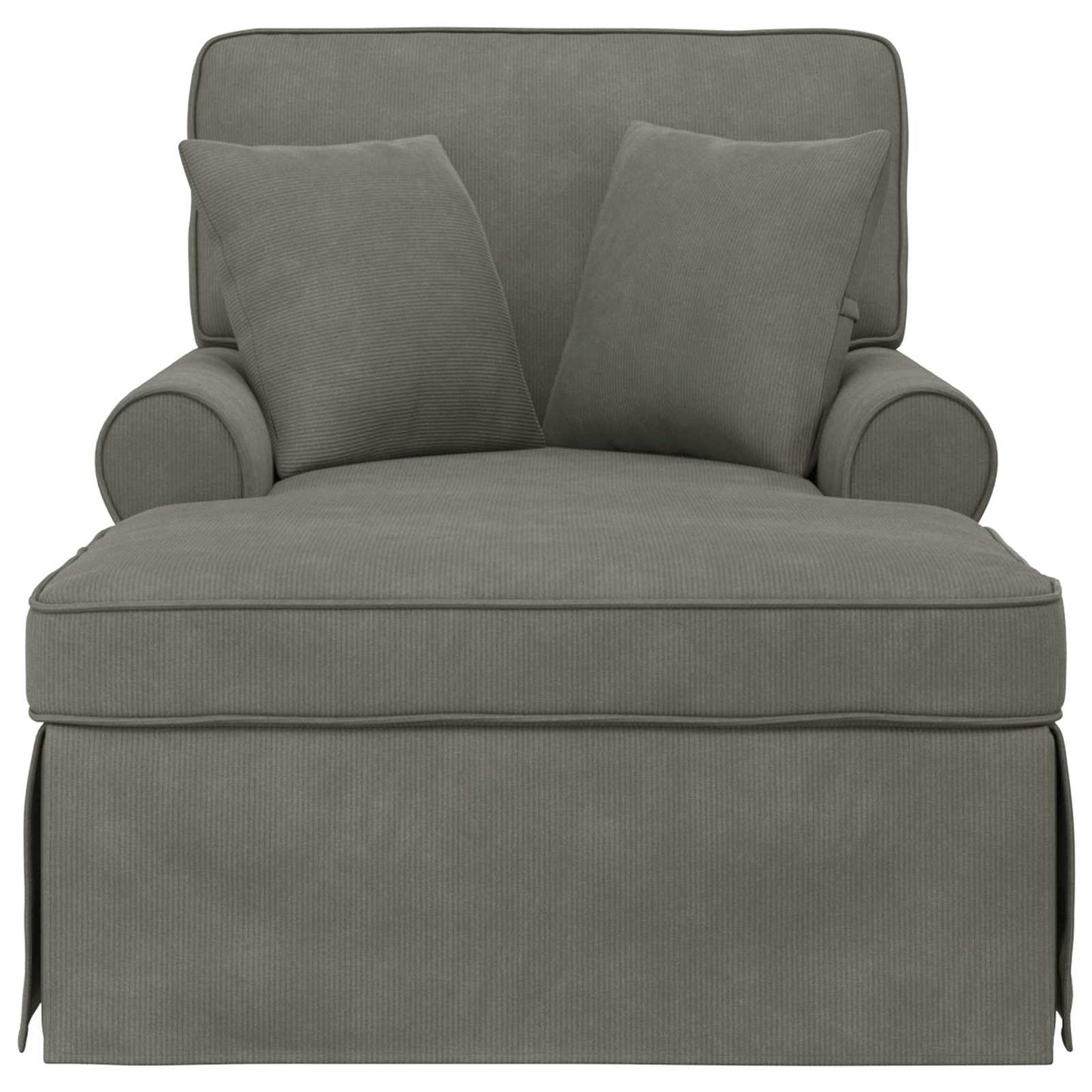 Chaise Lounge Med Volant Med Pude 3 Dele Velourstof - Billede 4