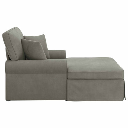 Chaise Lounge Med Volant Med Pude 3 Dele Velourstof - Billede 5