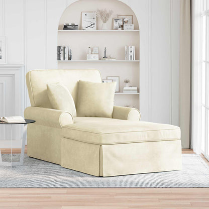 Chaise Lounge Med Volant Med Pude 3 Dele Velourstof