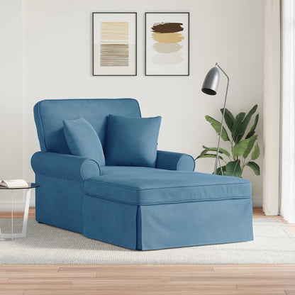 Chaise Lounge Med Volant Med Pude 3 Dele Velourstof