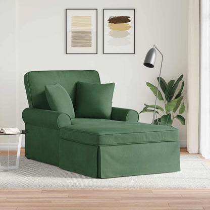 Chaise Lounge Med Volant Med Pude 3 Dele Velourstof