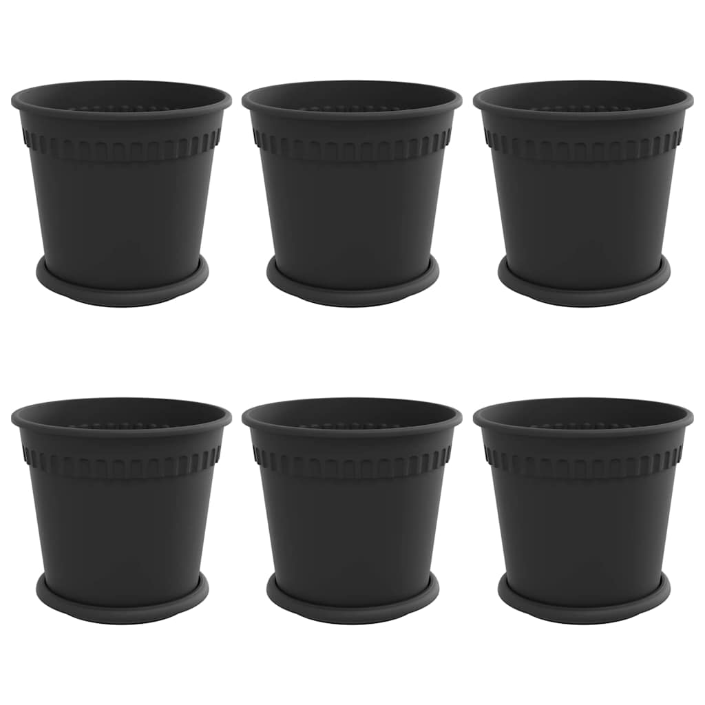 Plantepotter 6 Dele Ø 19 X 16 Cm Plastik - Billede 2
