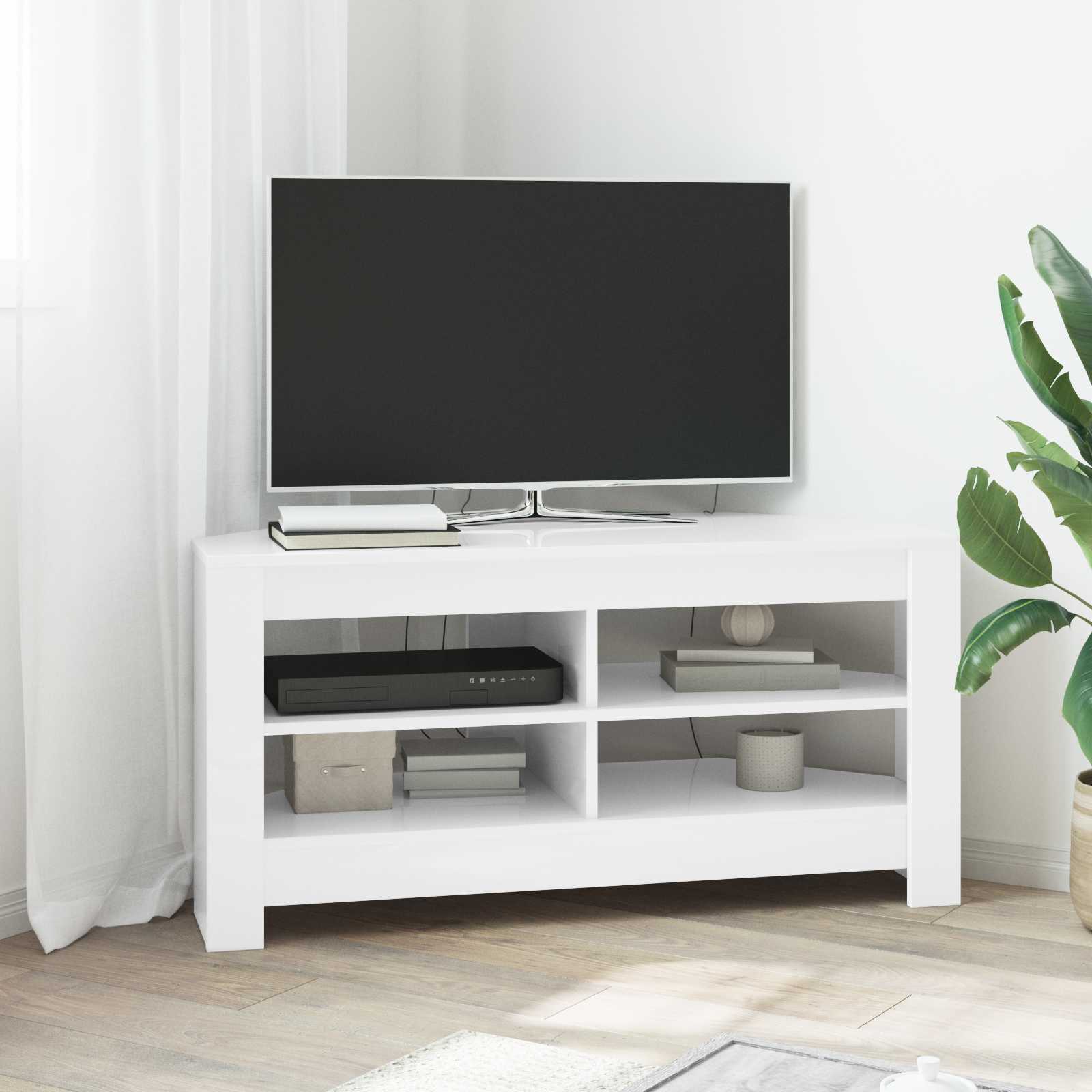 Hjørnetvskab 102 X 40,5 X 45 Cm Konstrueret Træ - Hovedbillede