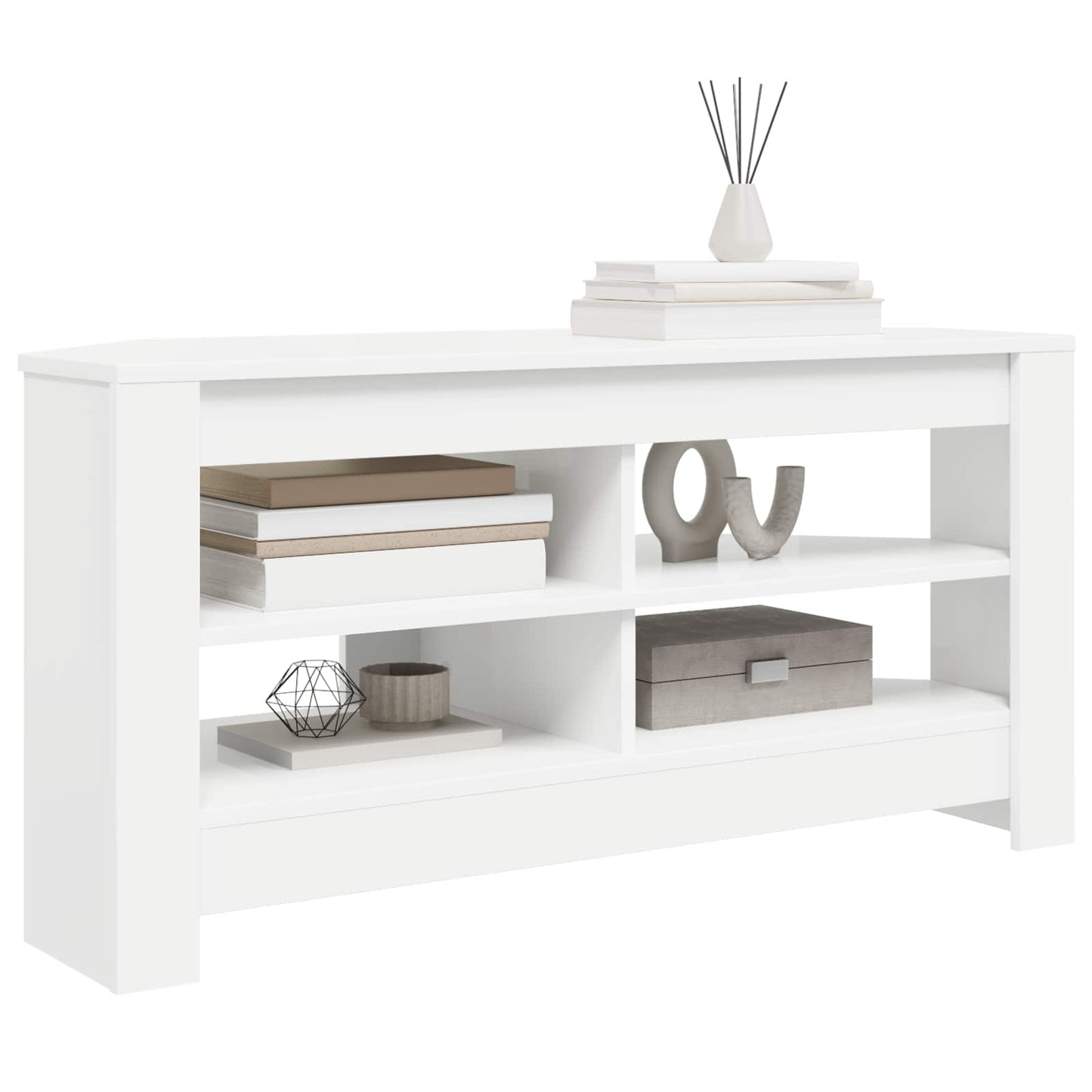 Hjørnetvskab 102 X 40,5 X 45 Cm Konstrueret Træ - Billede 3