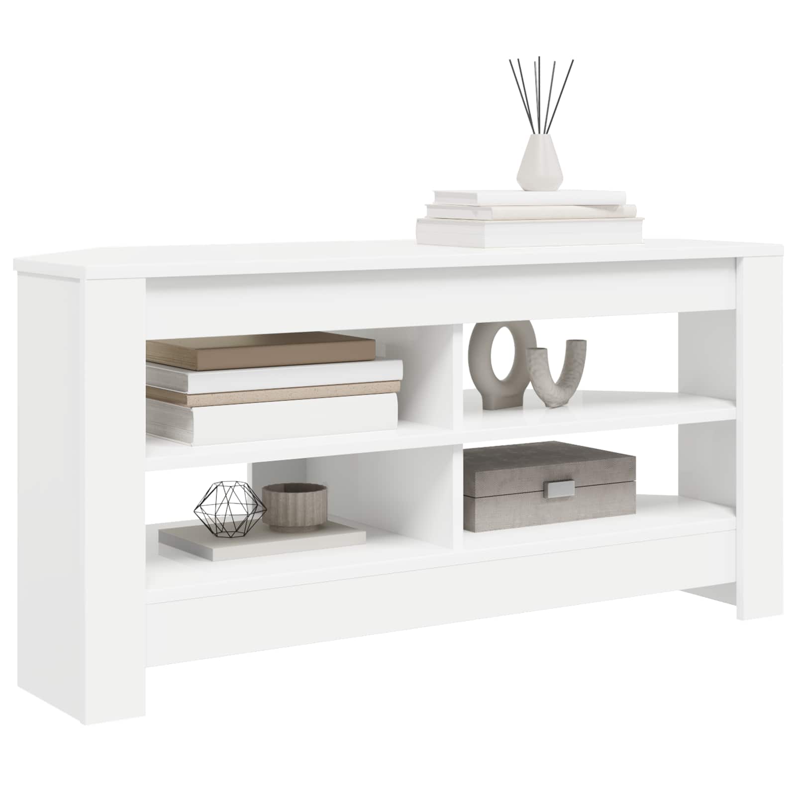 Hjørnetvskab 102 X 40,5 X 45 Cm Konstrueret Træ - Billede 3