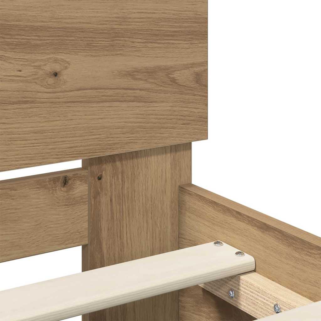 Sengestel Artisan Egetræ 150 X 200 Cm Konstrueret Træ - Billede 9