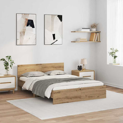 Sengestel Artisan Egetræ 150 X 200 Cm Konstrueret Træ - Hovedbillede
