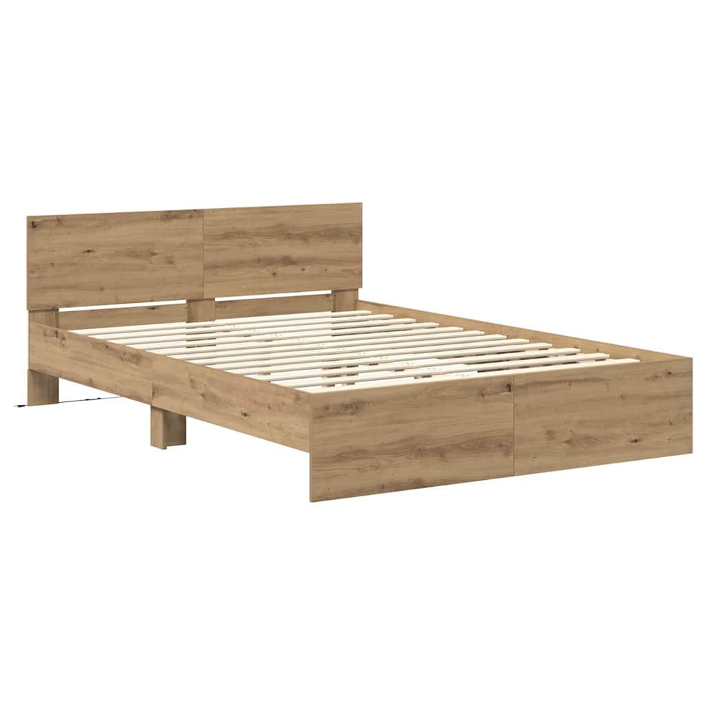 Sengestel Artisan Egetræ 150 X 200 Cm Konstrueret Træ - Billede 5