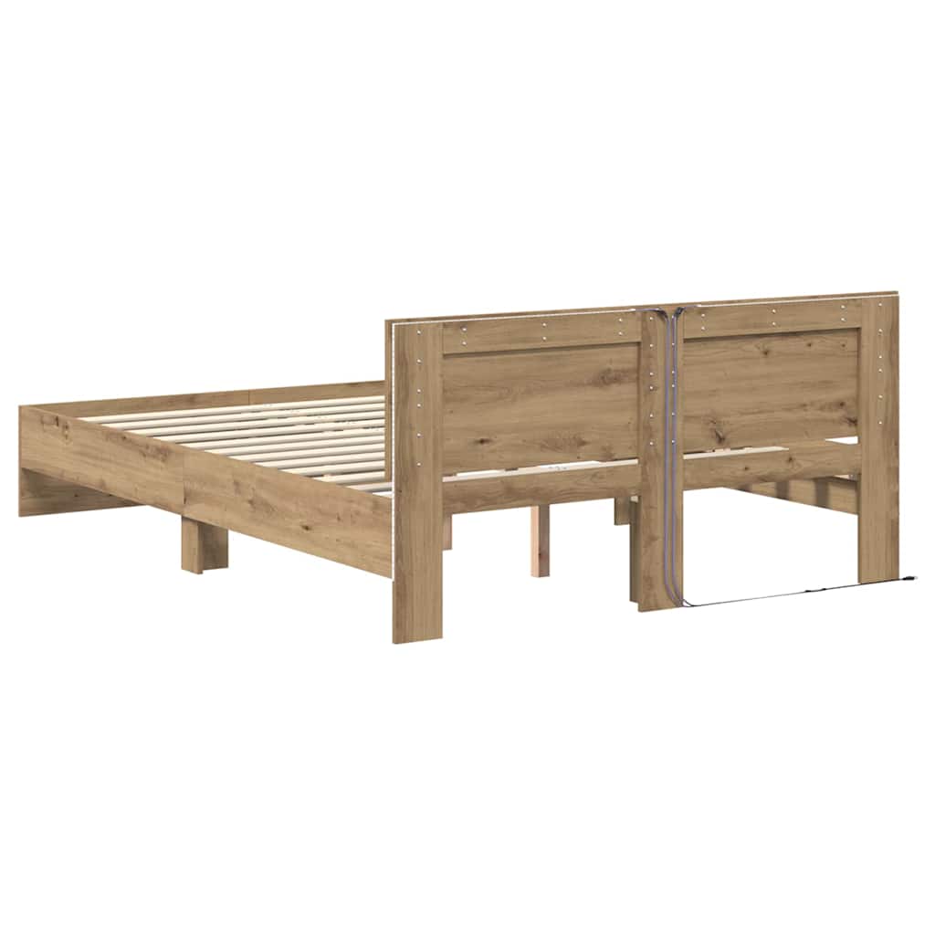 Sengestel Artisan Egetræ 150 X 200 Cm Konstrueret Træ - Billede 8