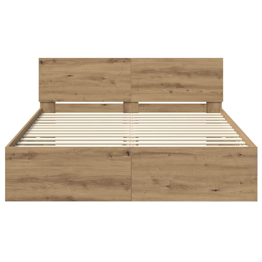 Sengestel Artisan Egetræ 150 X 200 Cm Konstrueret Træ - Billede 6
