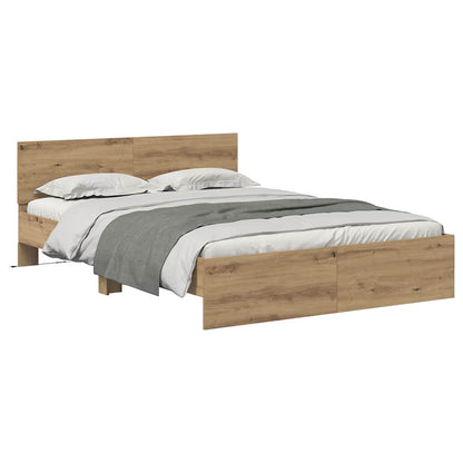 Sengestel Artisan Egetræ 150 X 200 Cm Konstrueret Træ - Billede 3