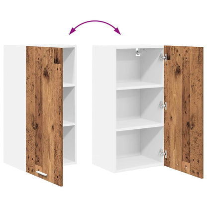Hængeskab Gammelt Træ Og Hvid 40 X 31 X 80 Cm Konstrueret Træ - Billede 11