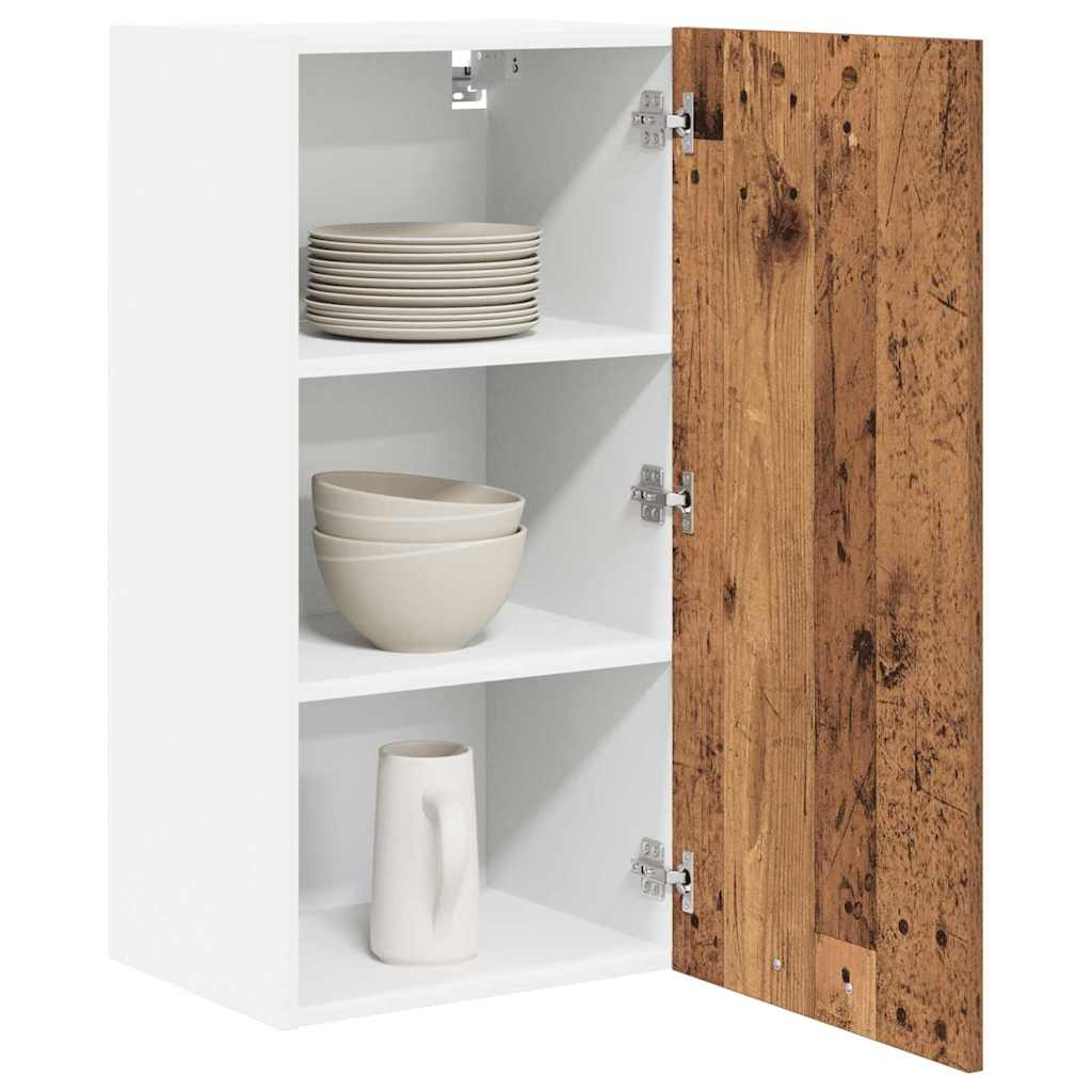 Hængeskab Gammelt Træ Og Hvid 40 X 31 X 80 Cm Konstrueret Træ - Billede 3
