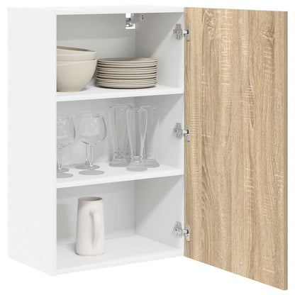 Hængeskab Sonoma Eg Og Hvid 50 X 31 X 80 Cm Konstrueret Træ - Billede 3