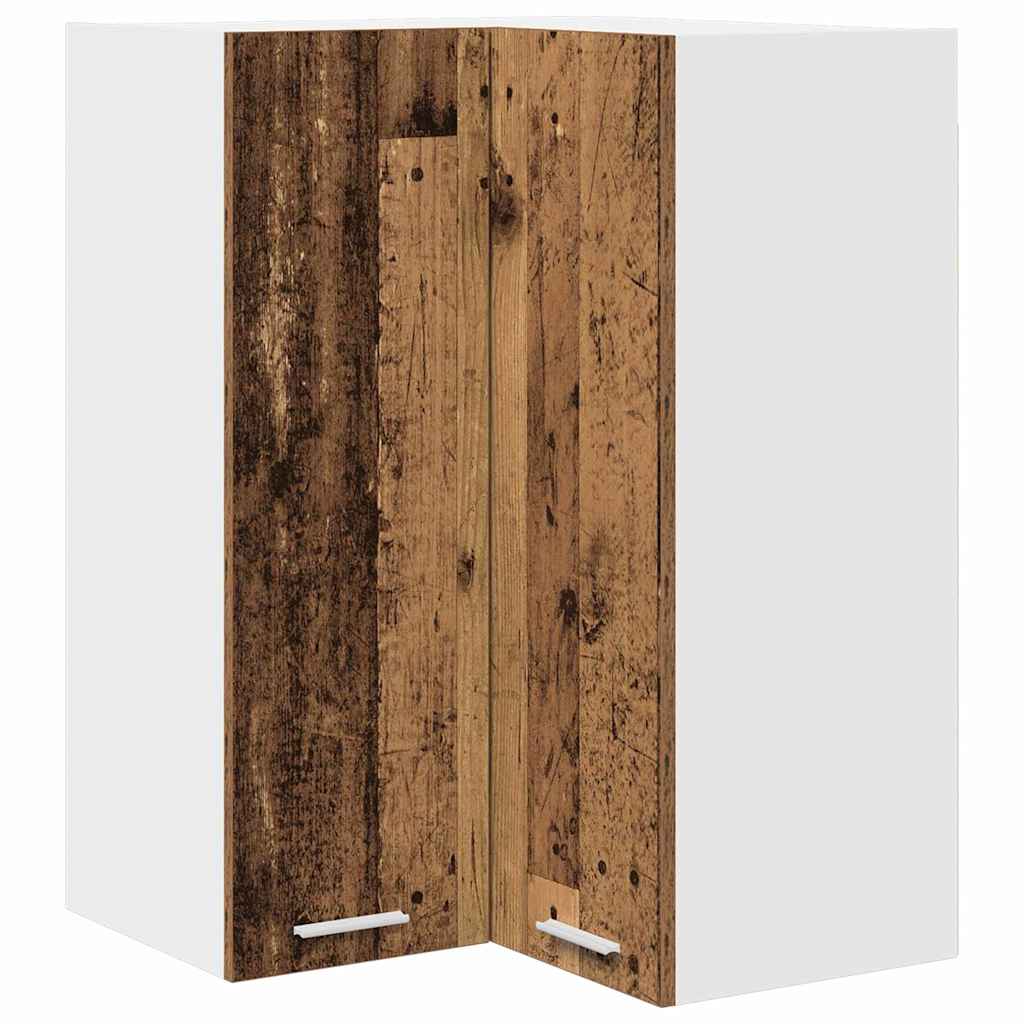 Hængeskab Gammelt Træ Og Hvid 57 X 57 X 80 Cm Konstrueret Træ - Billede 2